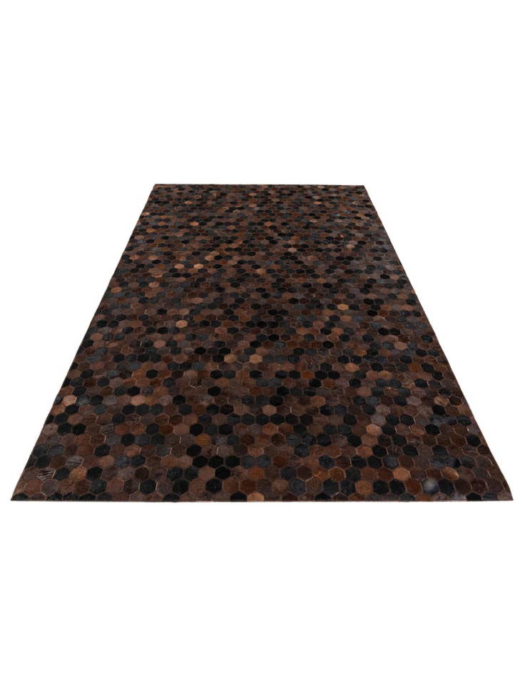 Detail image of 5' x 7' 11 Cowhide Stocks Rug