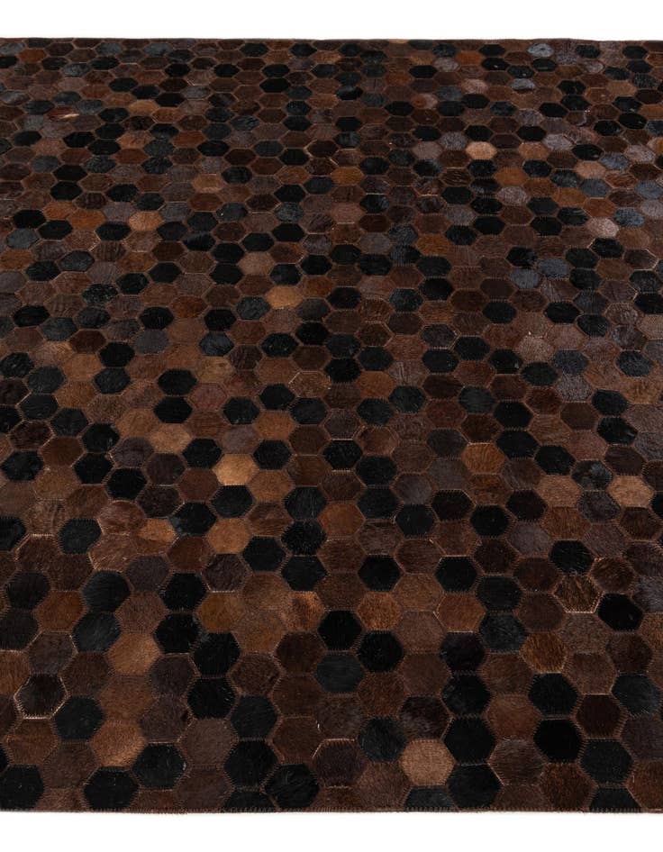 Detail image of 5' x 7' 11 Cowhide Stocks Rug