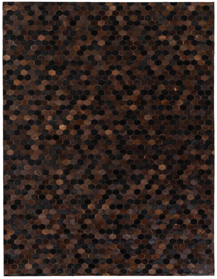 Detail image of 5' x 7' 11 Cowhide Stocks Rug