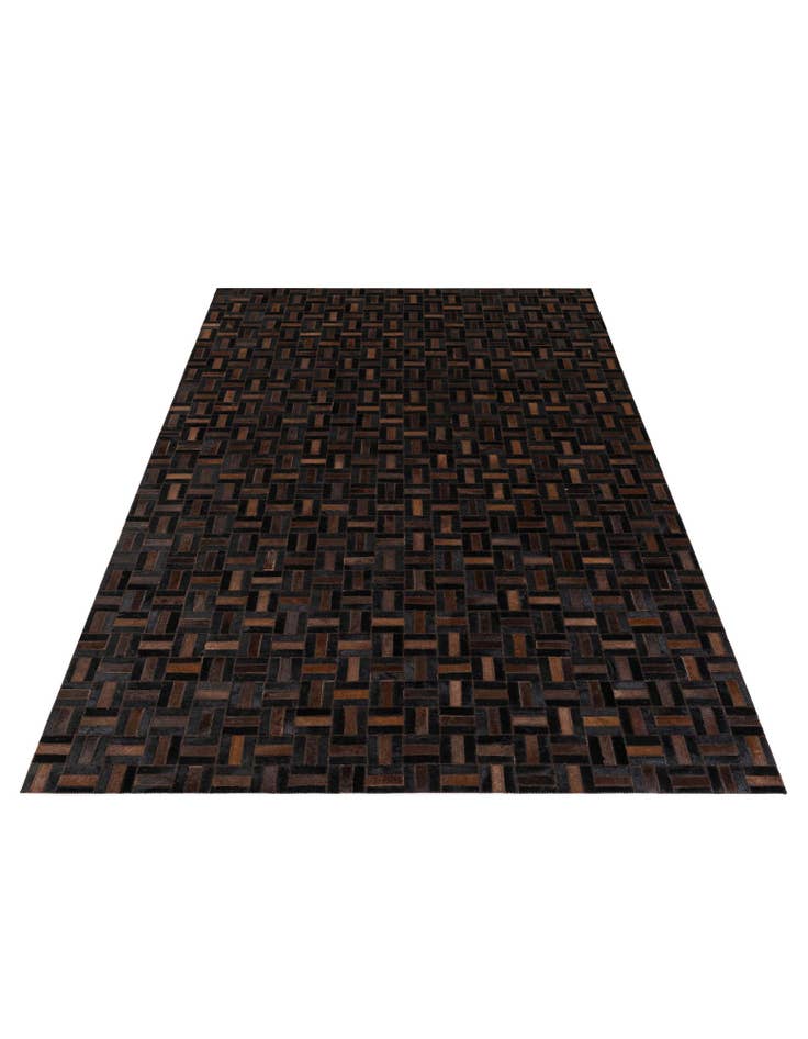 Detail image of 4' 11 x 7' 11 Cowhide Stocks Rug