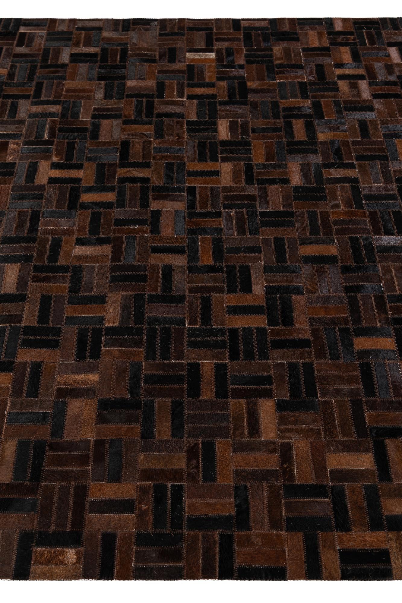5' x 7' 11 Cowhide Stocks Rug