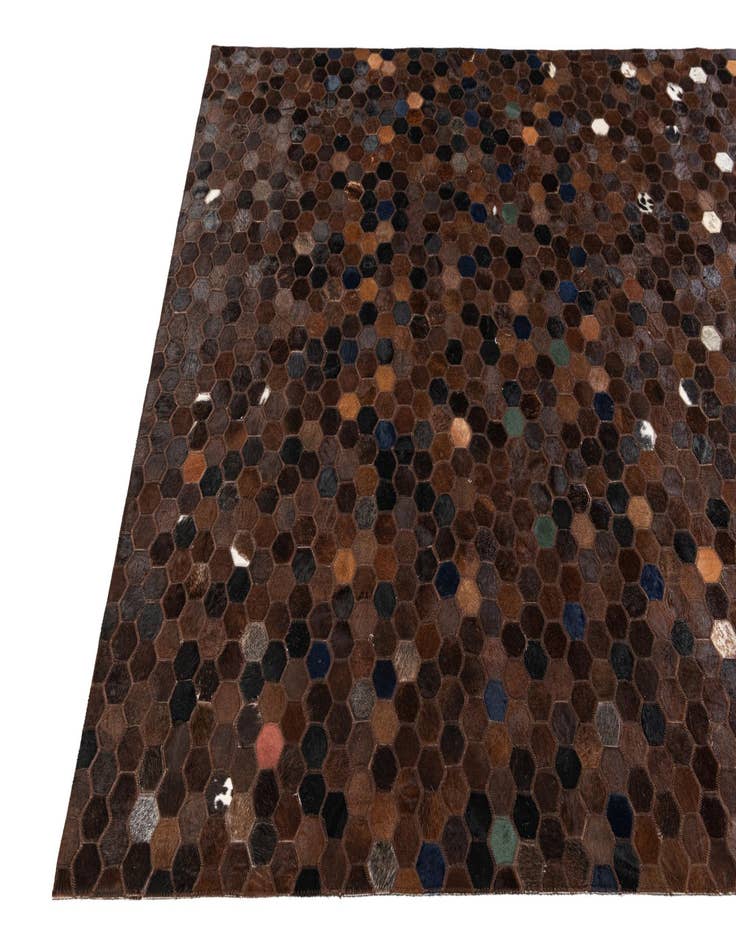 Detail image of 5' x 8' Cowhide Stocks Rug