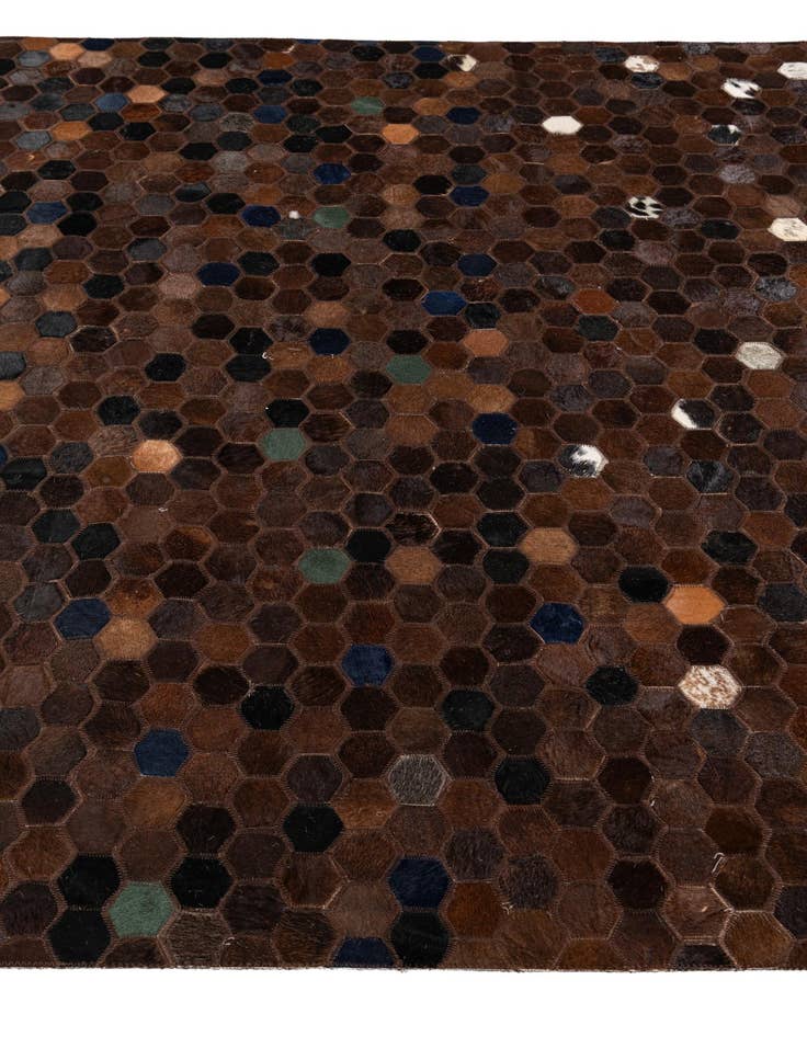 Detail image of 5' x 8' Cowhide Stocks Rug