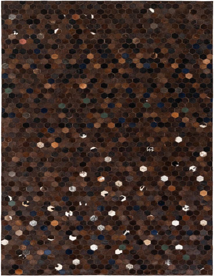 Detail image of 5' x 8' Cowhide Stocks Rug