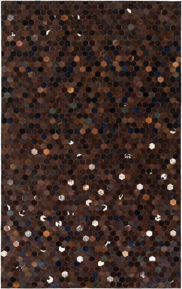 Detail image of 5' x 8' Cowhide Stocks Rug