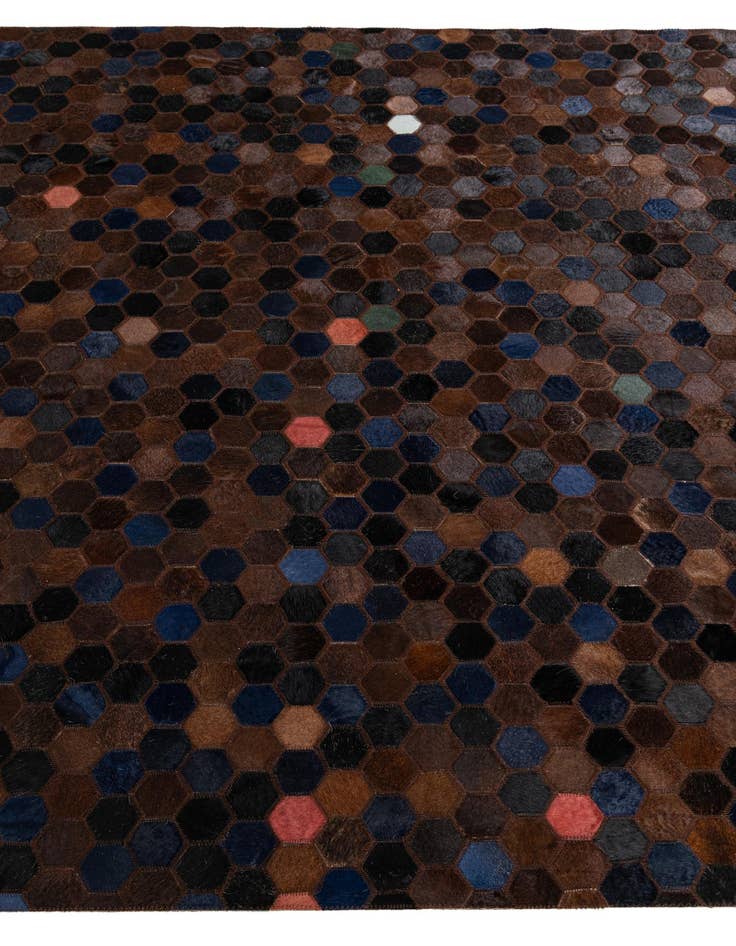 Detail image of 5' 1 x 7' 11 Cowhide Stocks Rug