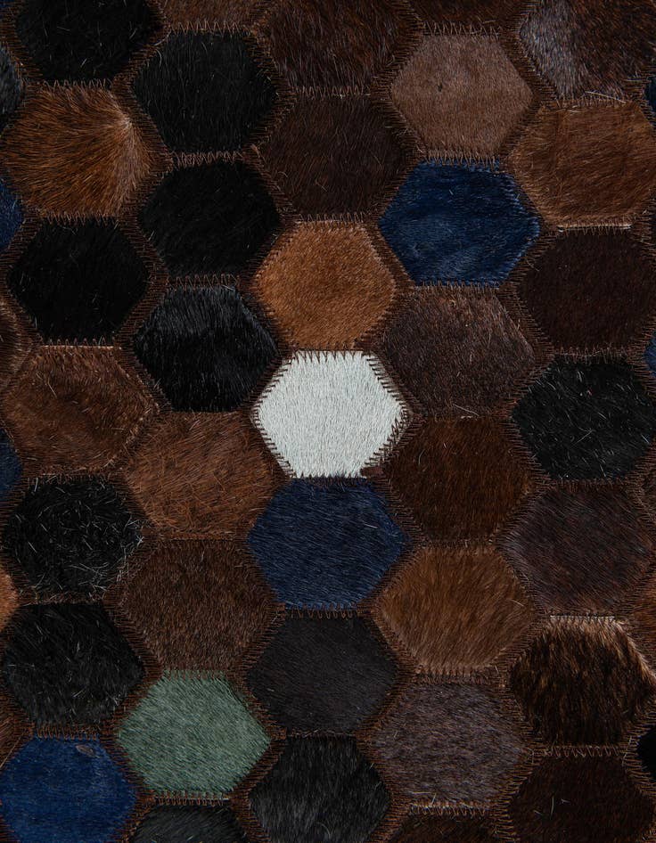 Detail image of 5' 1 x 7' 11 Cowhide Stocks Rug