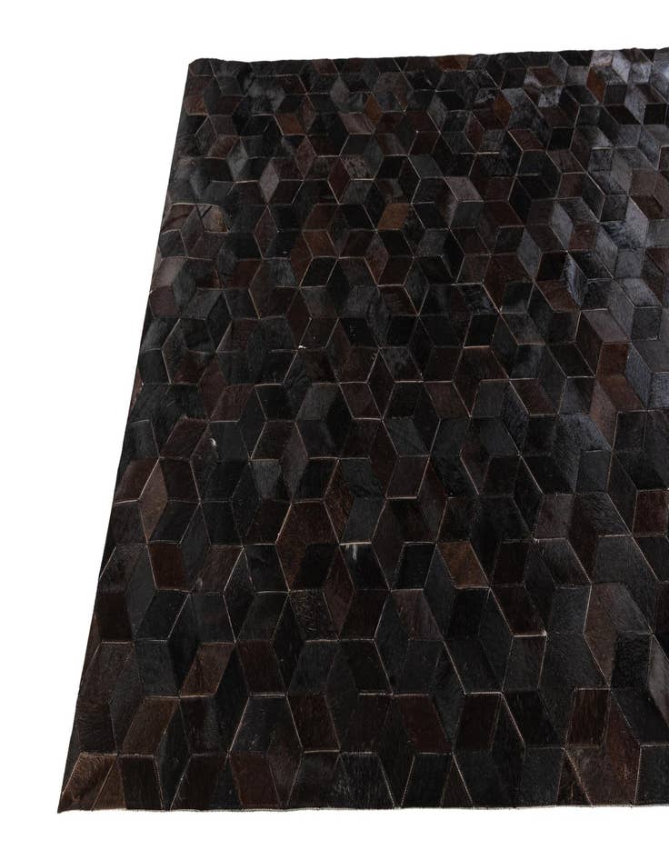 Detail image of 5' 2 x 8' Cowhide Stocks Rug