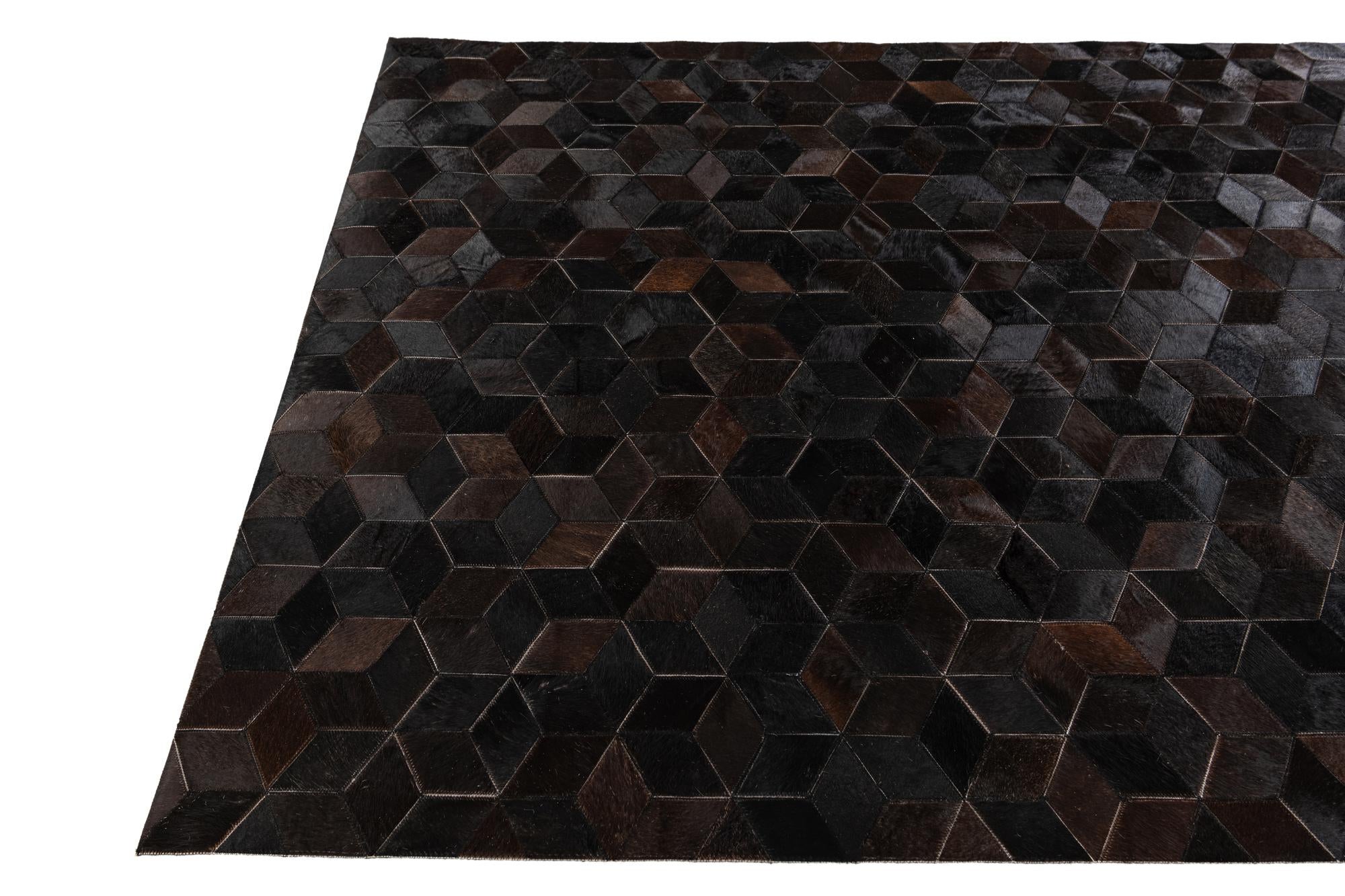 5' 2 x 8' Cowhide Stocks Rug