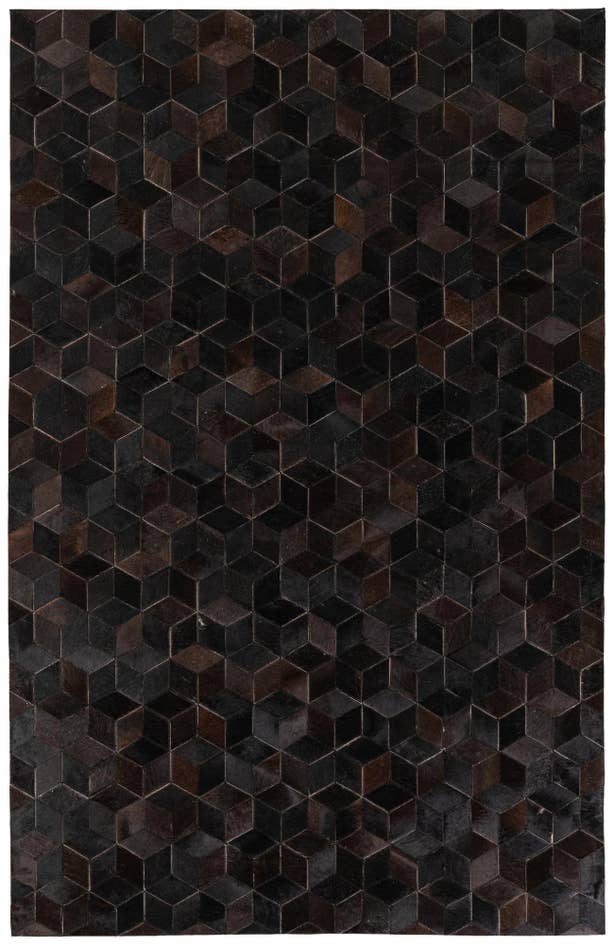 Detail image of 5' 2 x 8' Cowhide Stocks Rug