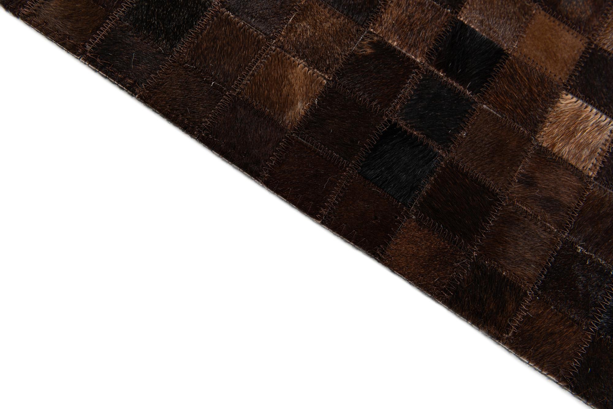 5' 1 x 8' Cowhide Stocks Rug