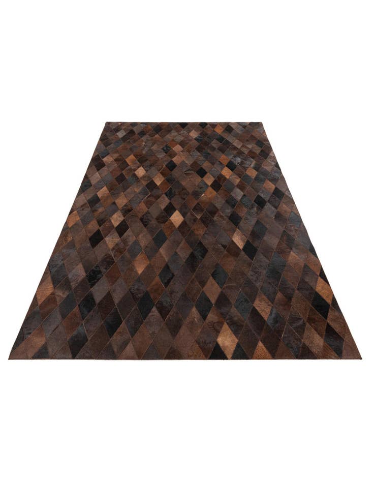 Detail image of 4' 11 x 7' 11 Cowhide Stocks Rug