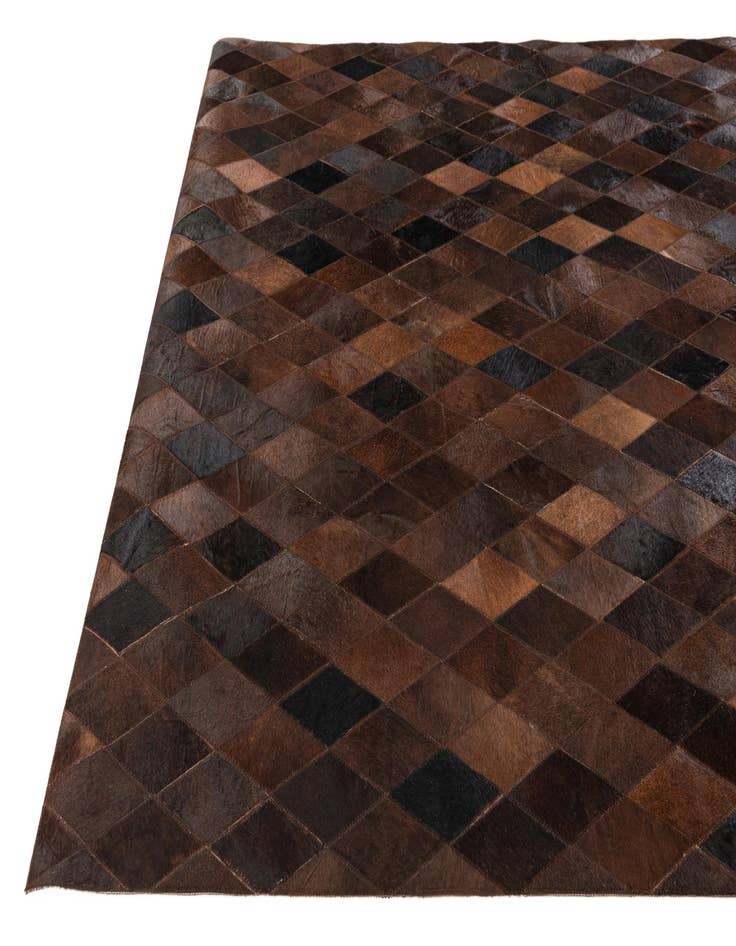 Detail image of 4' 11 x 7' 11 Cowhide Stocks Rug