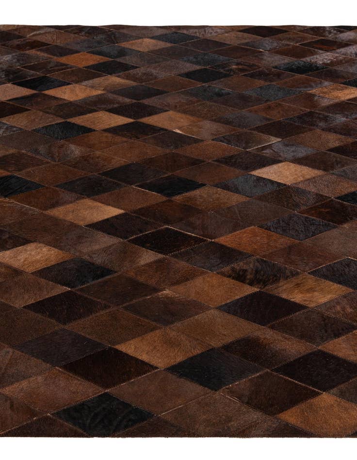 Detail image of 4' 11 x 7' 11 Cowhide Stocks Rug