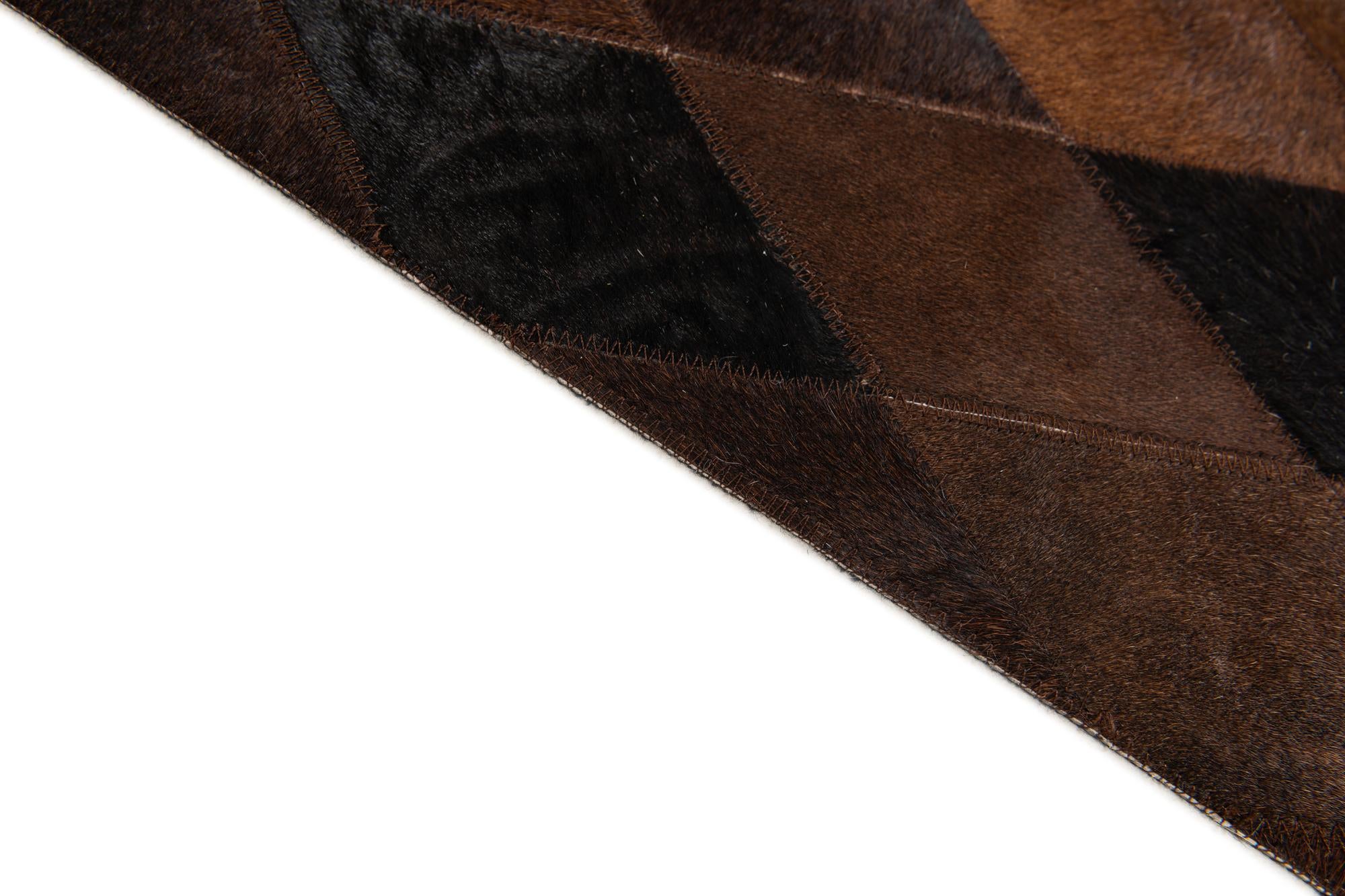 4' 11 x 7' 11 Cowhide Stocks Rug