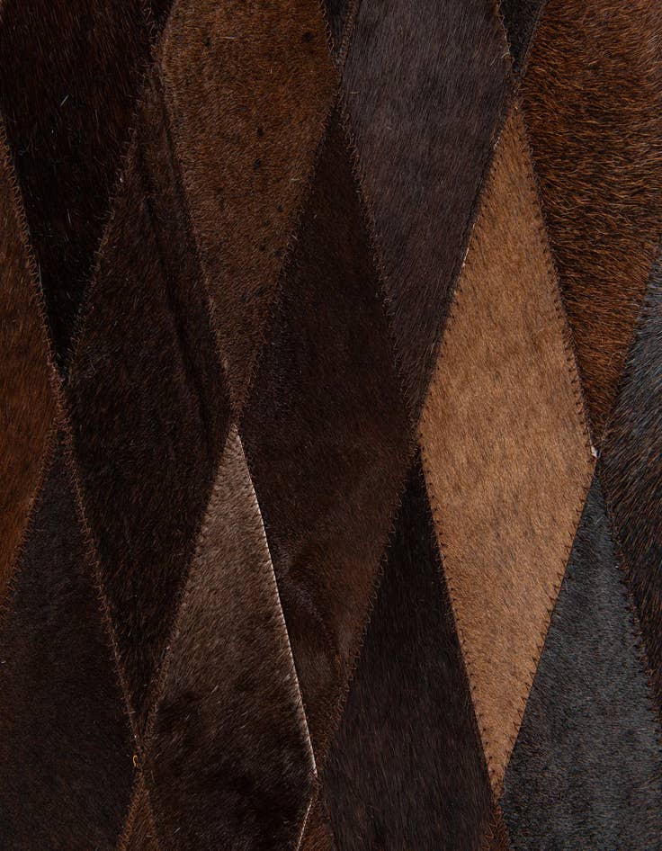 Detail image of 4' 11 x 7' 11 Cowhide Stocks Rug