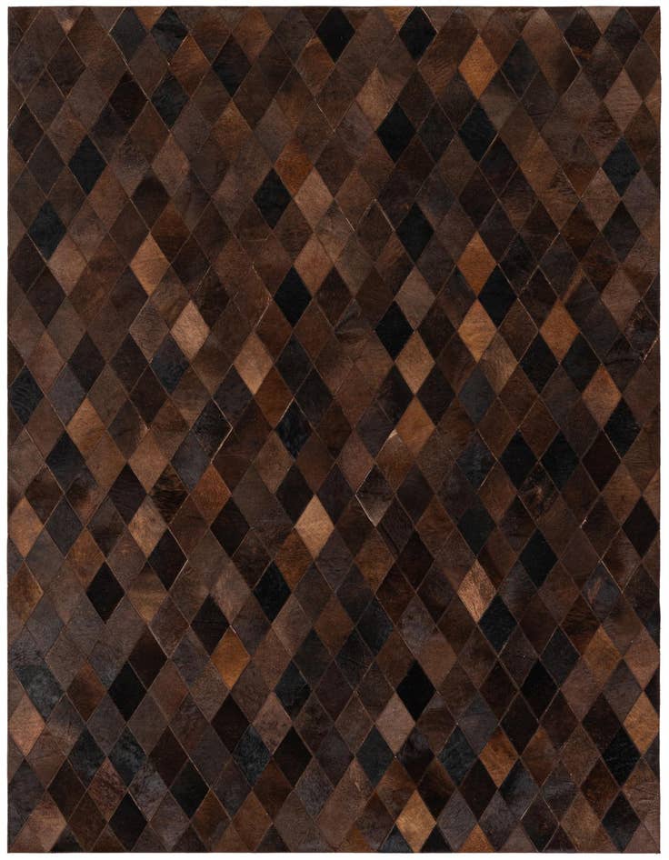 Detail image of 4' 11 x 7' 11 Cowhide Stocks Rug