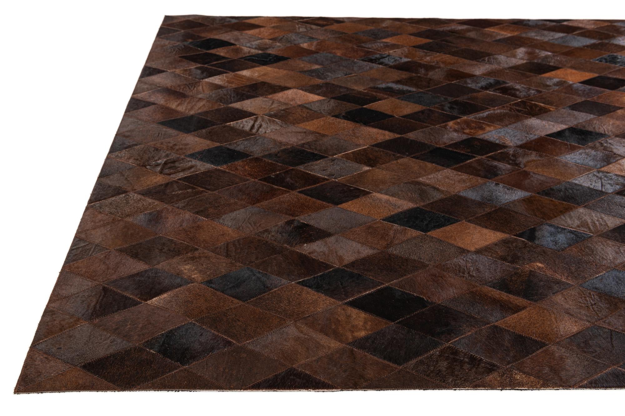5' x 8' Cowhide Stocks Rug
