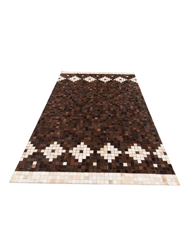 Detail image of 5' 1 x 8' 3 Cowhide Stocks Rug