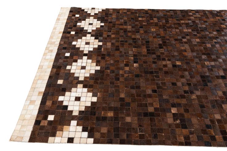 Detail image of 5' 1 x 8' 3 Cowhide Stocks Rug
