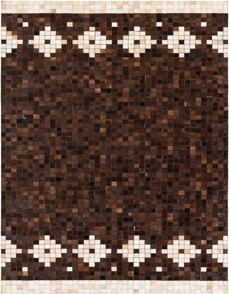 Detail image of 5' 1 x 8' 3 Cowhide Stocks Rug