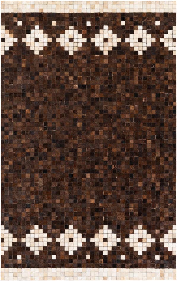Detail image of 5' 1 x 8' 3 Cowhide Stocks Rug