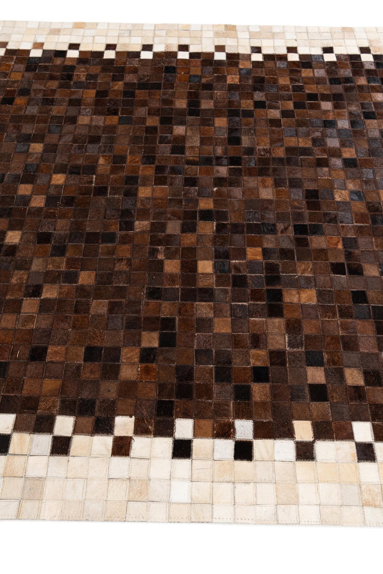 5' x 7' 11 Cowhide Stocks Rug