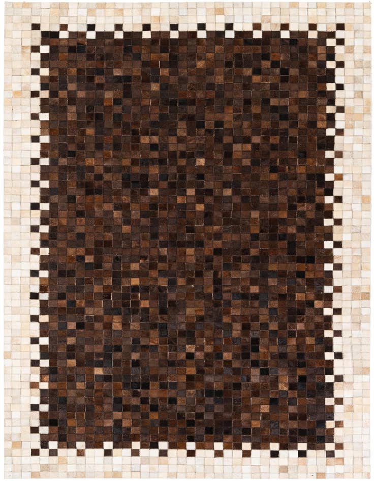Detail image of 5' x 7' 11 Cowhide Stocks Rug