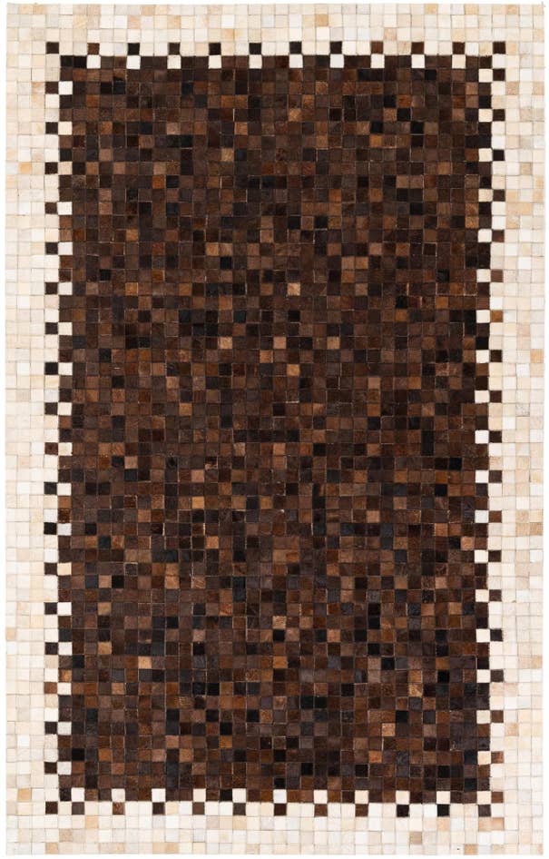 Detail image of 5' x 7' 11 Cowhide Stocks Rug