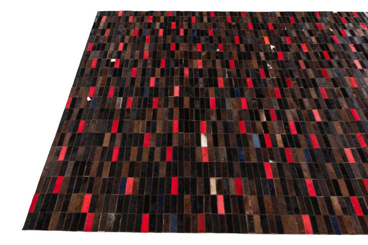 Detail image of 5' x 8' Cowhide Stocks Rug