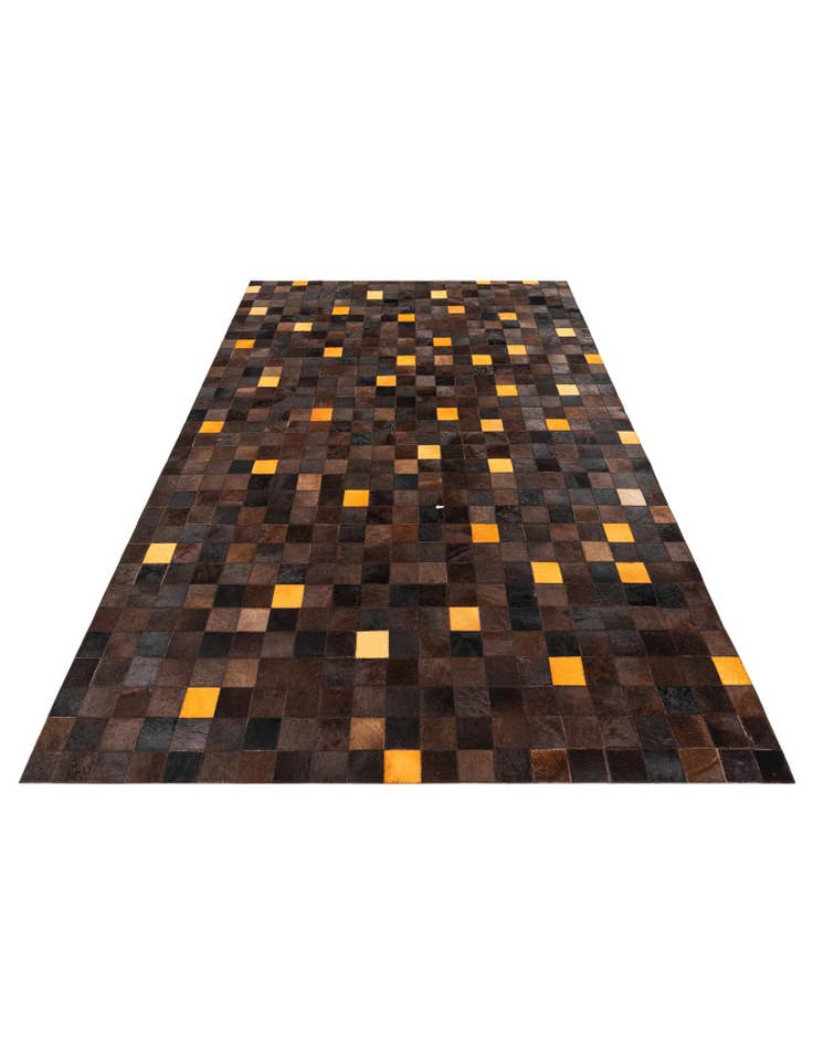 Detail image of 5' 2 x 8' Cowhide Stocks Rug