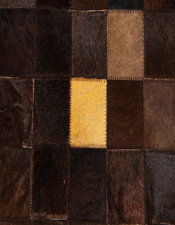 Detail image of 5' 2 x 8' Cowhide Stocks Rug