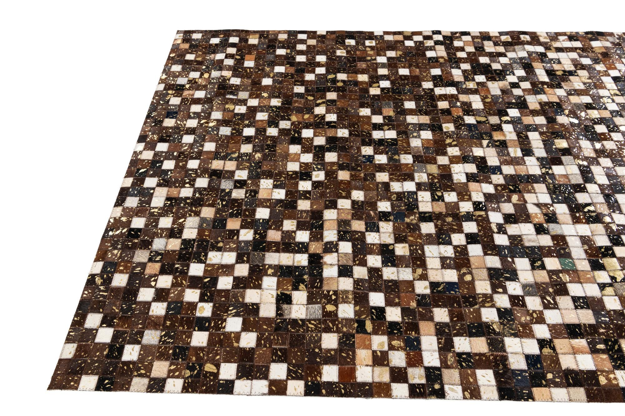 5' x 7' 10 Cowhide Stocks Rug