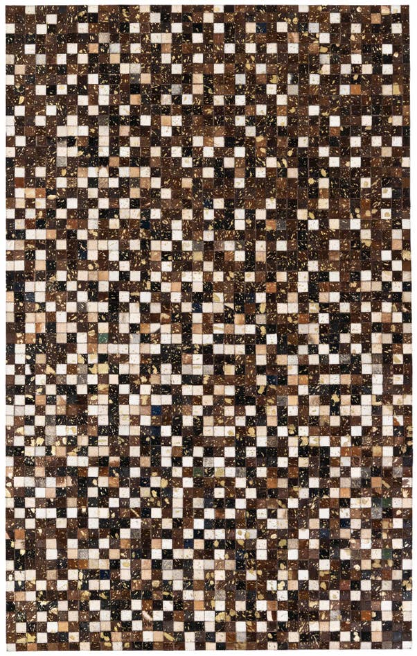 Detail image of 5' x 7' 10 Cowhide Stocks Rug