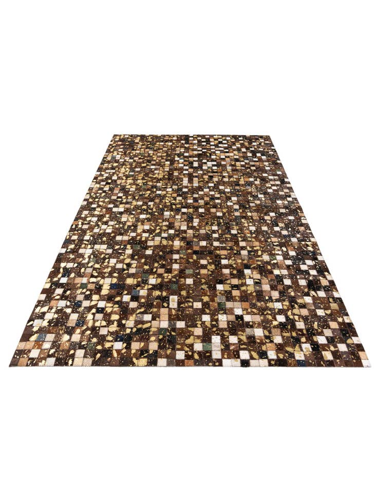 Detail image of 5' x 8' Cowhide Stocks Rug