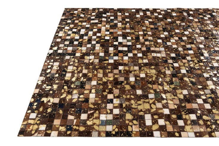 Detail image of 5' x 8' Cowhide Stocks Rug