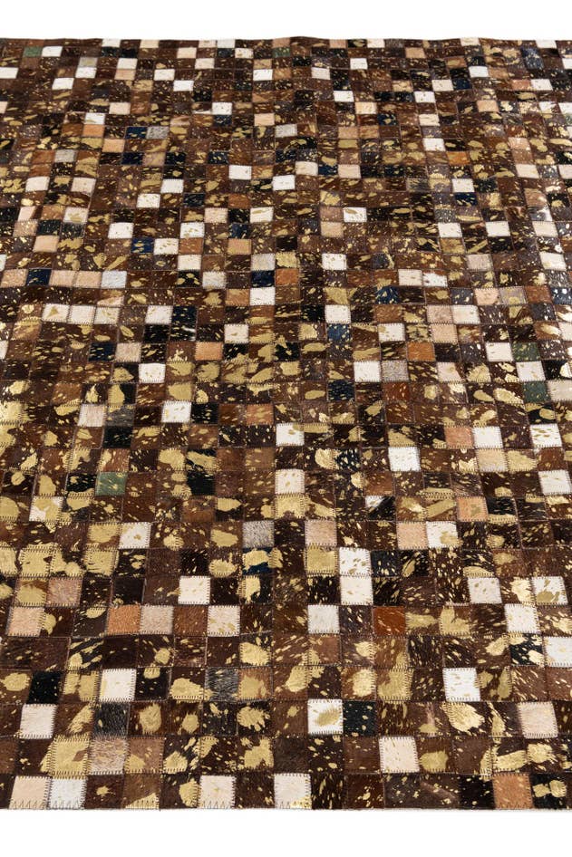 Detail image of 5' x 8' Cowhide Stocks Rug