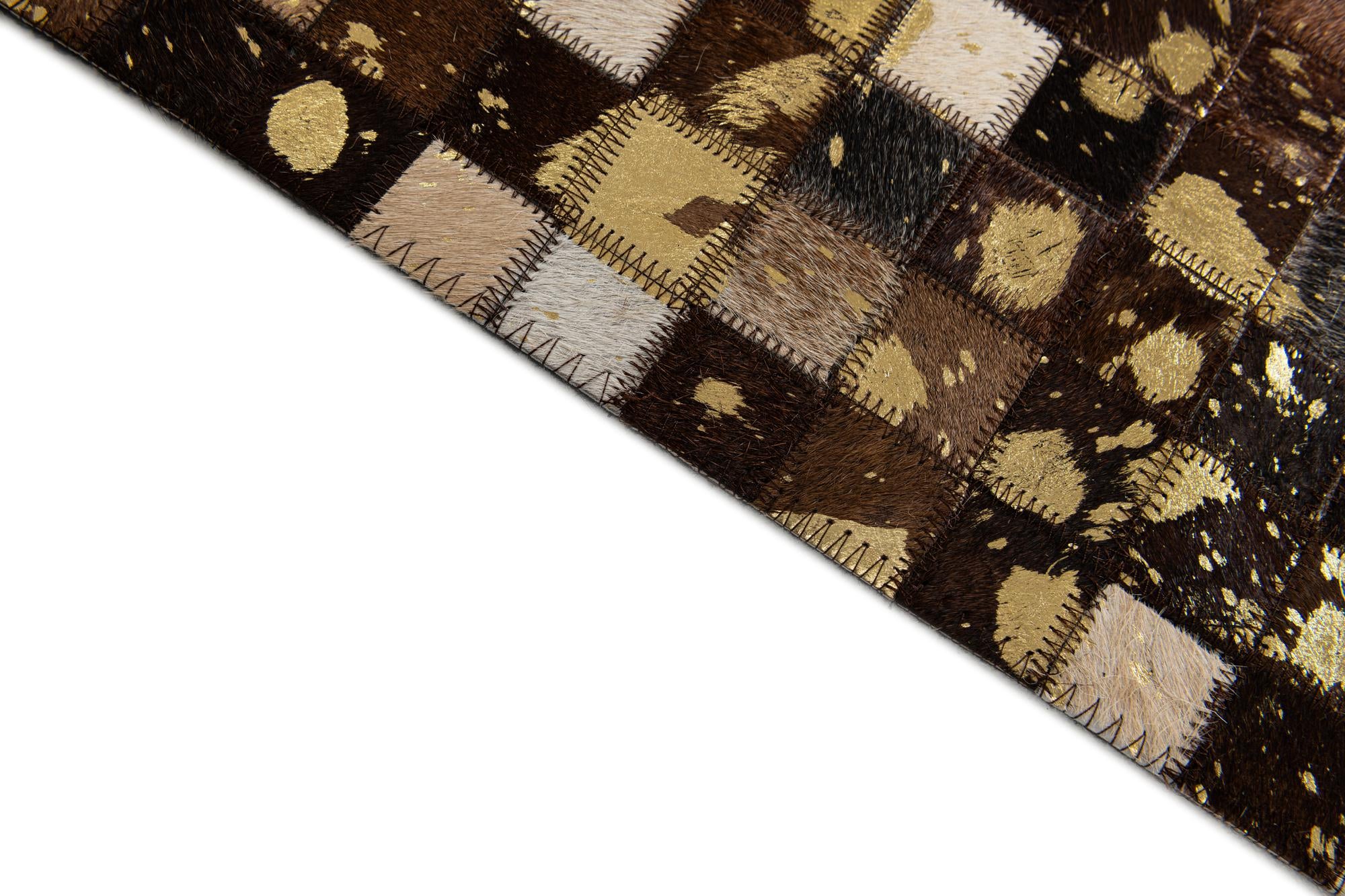 5' x 8' Cowhide Stocks Rug
