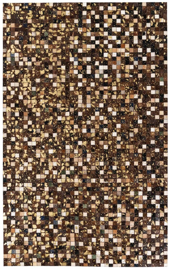 Detail image of 5' x 8' Cowhide Stocks Rug