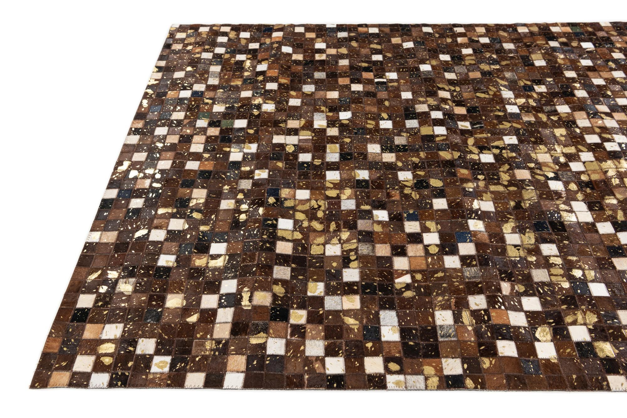 5' x 8' Cowhide Stocks Rug