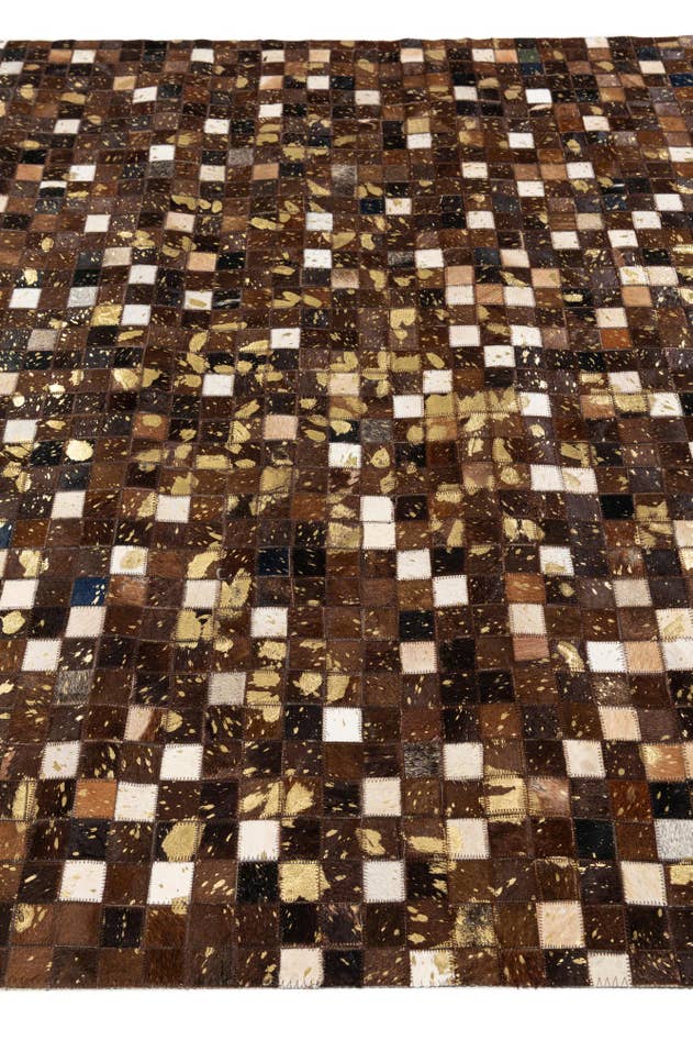 Detail image of 5' x 8' Cowhide Stocks Rug