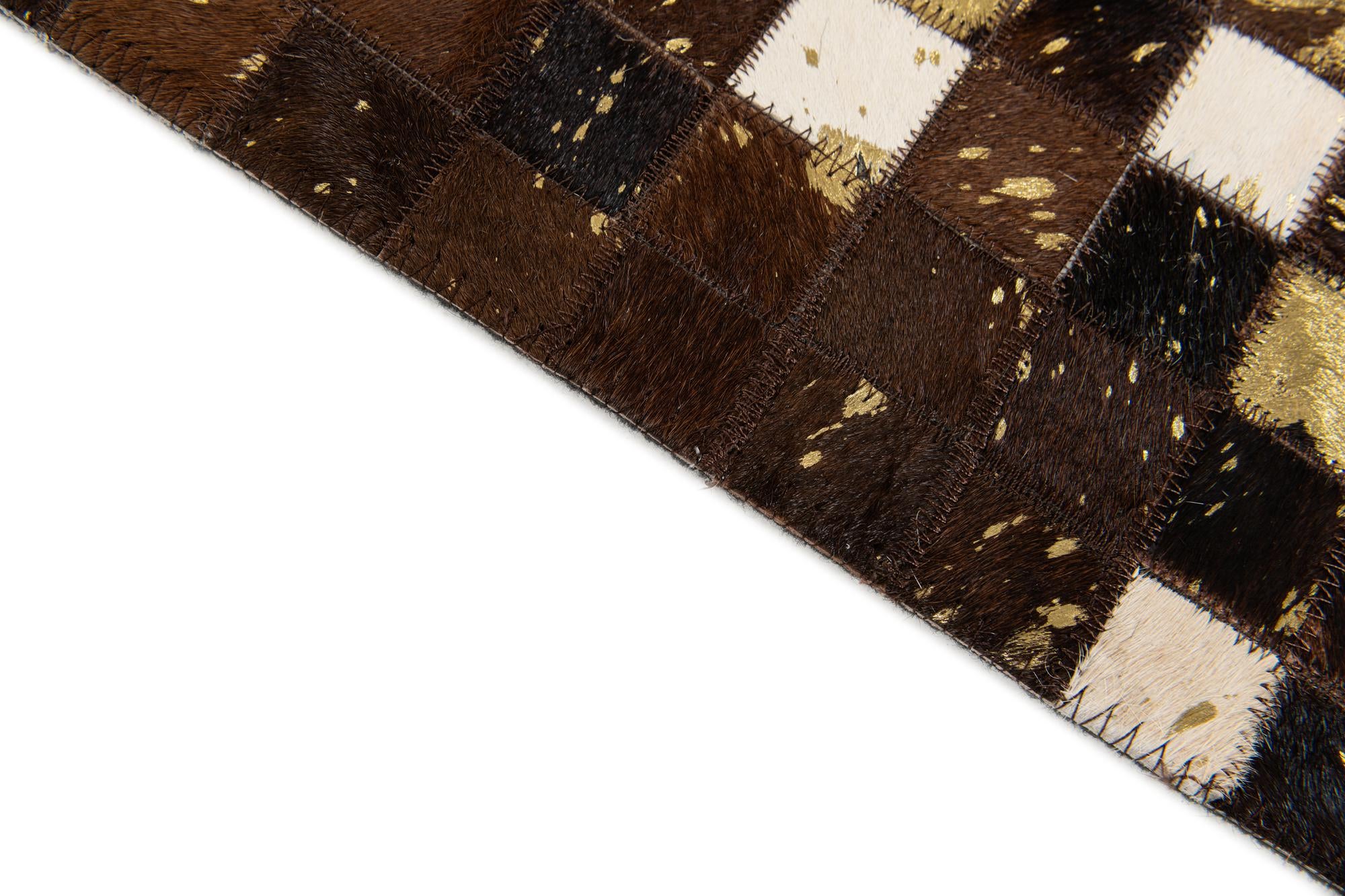 5' x 8' Cowhide Stocks Rug