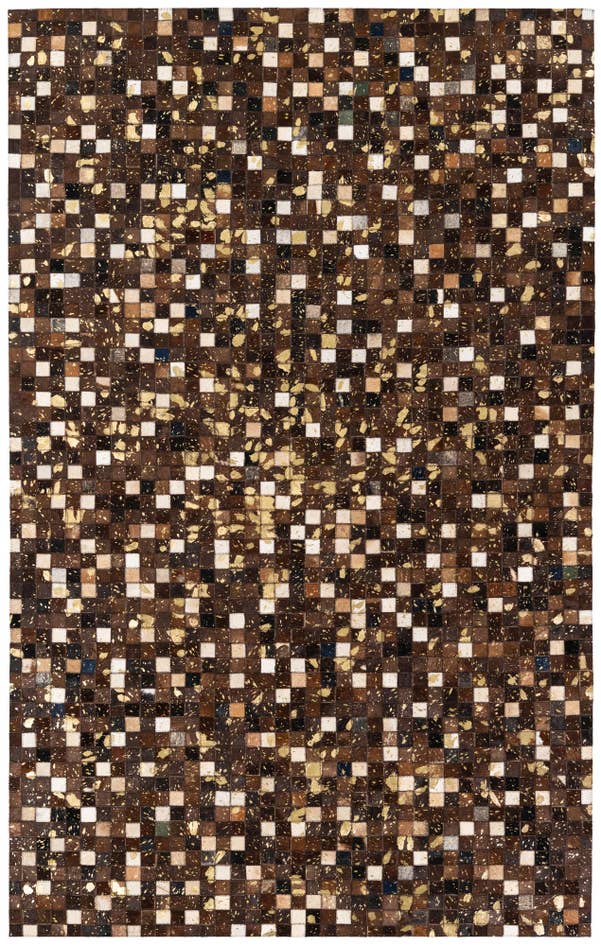 Detail image of 5' x 8' Cowhide Stocks Rug