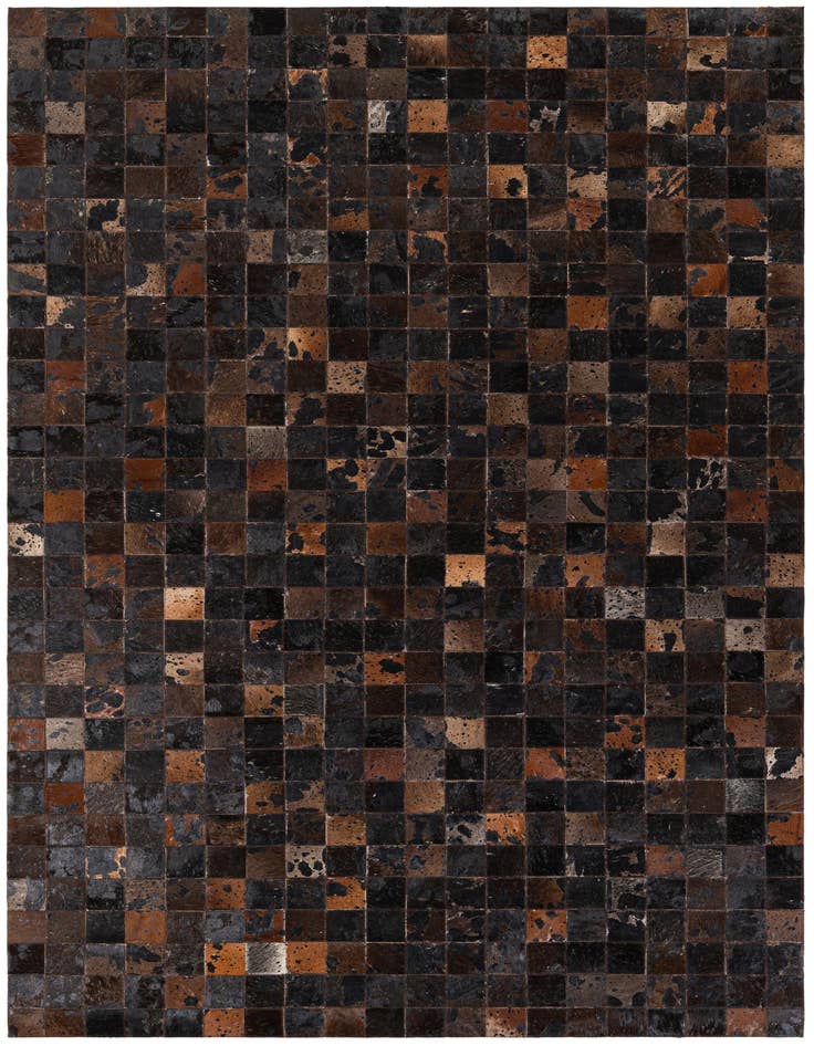 Detail image of 5' 1 x 8' 1 Cowhide Stocks Rug