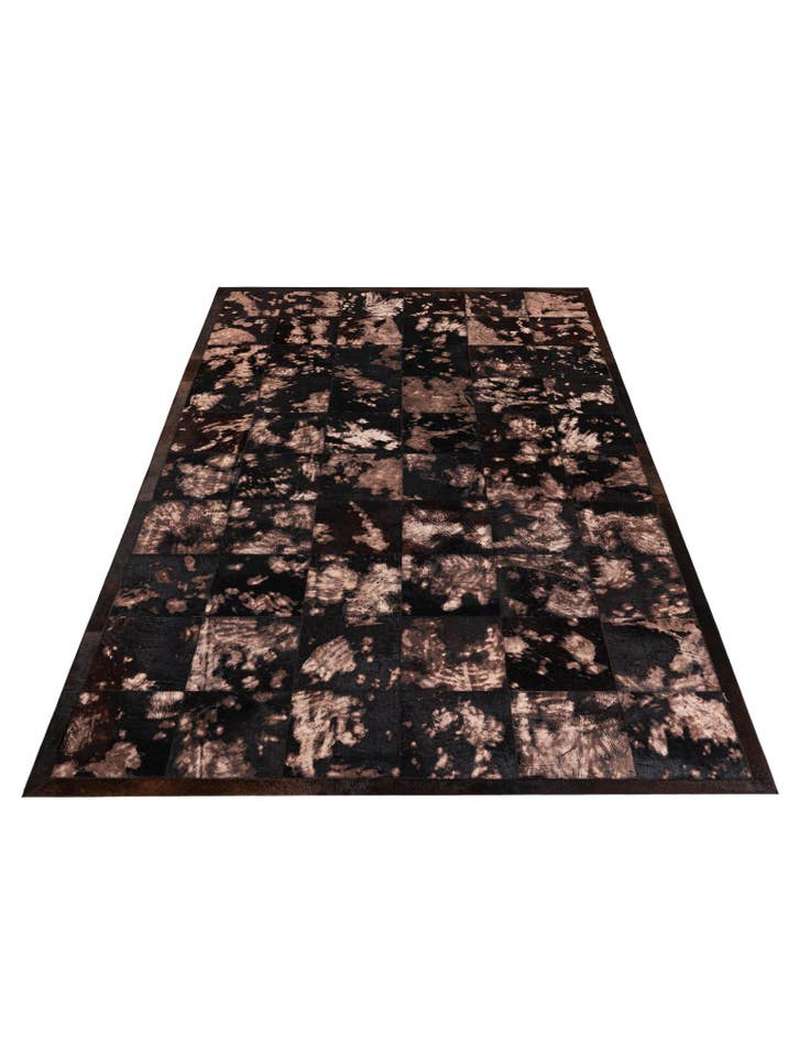 Detail image of 5' 2 x 8' 1 Cowhide Stocks Rug
