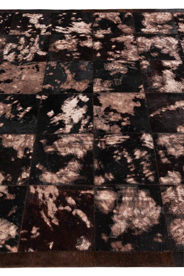 Detail image of 5' 2 x 8' 1 Cowhide Stocks Rug