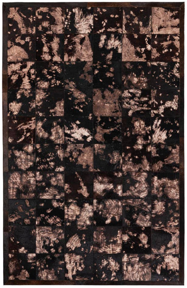 Detail image of 5' 2 x 8' 1 Cowhide Stocks Rug