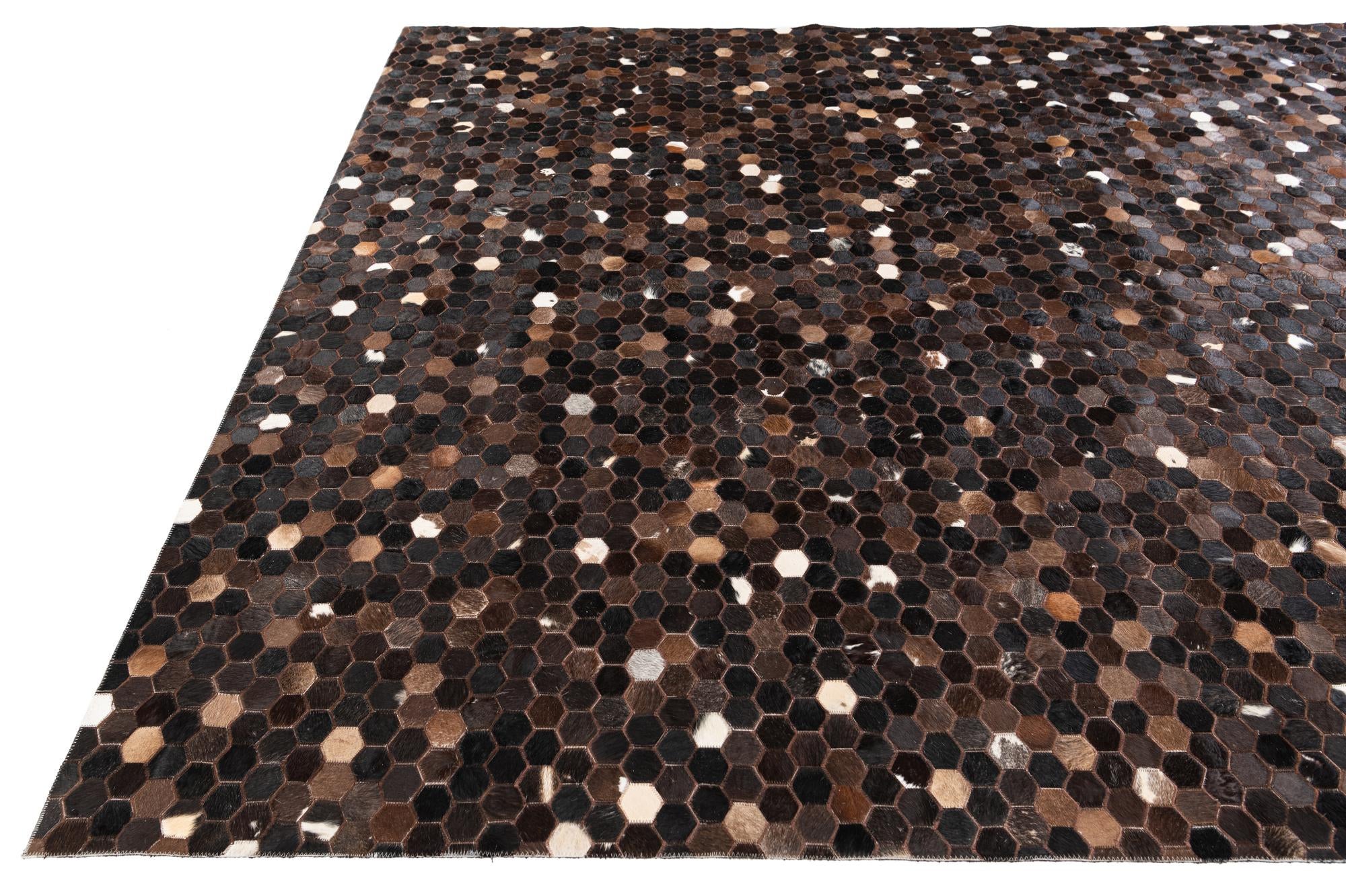 8' x 9' 10 Cowhide Stocks Rug