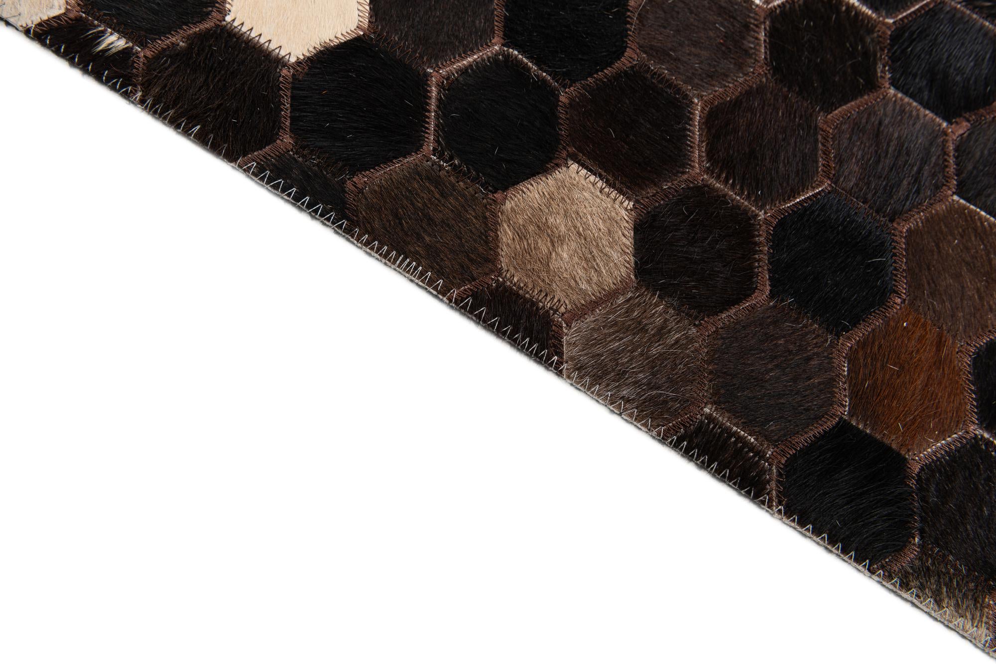 8' x 9' 10 Cowhide Stocks Rug
