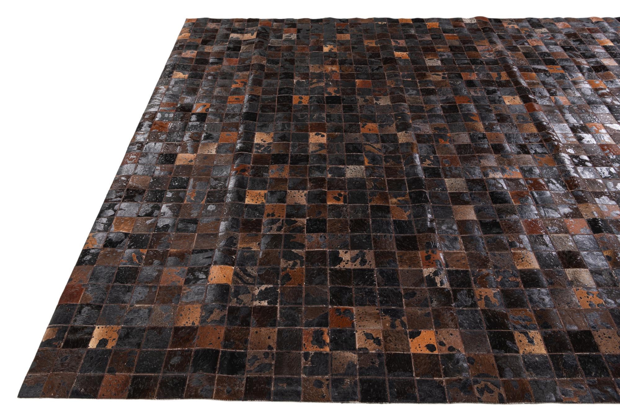 8' 1 x 10' Cowhide Stocks Rug